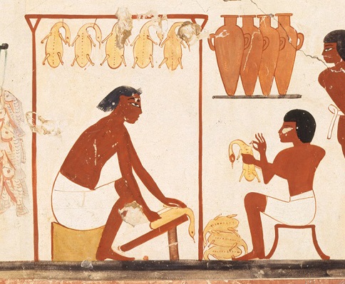 Duck Preparation, Tomb of Nakhat, TT52, Luxor.